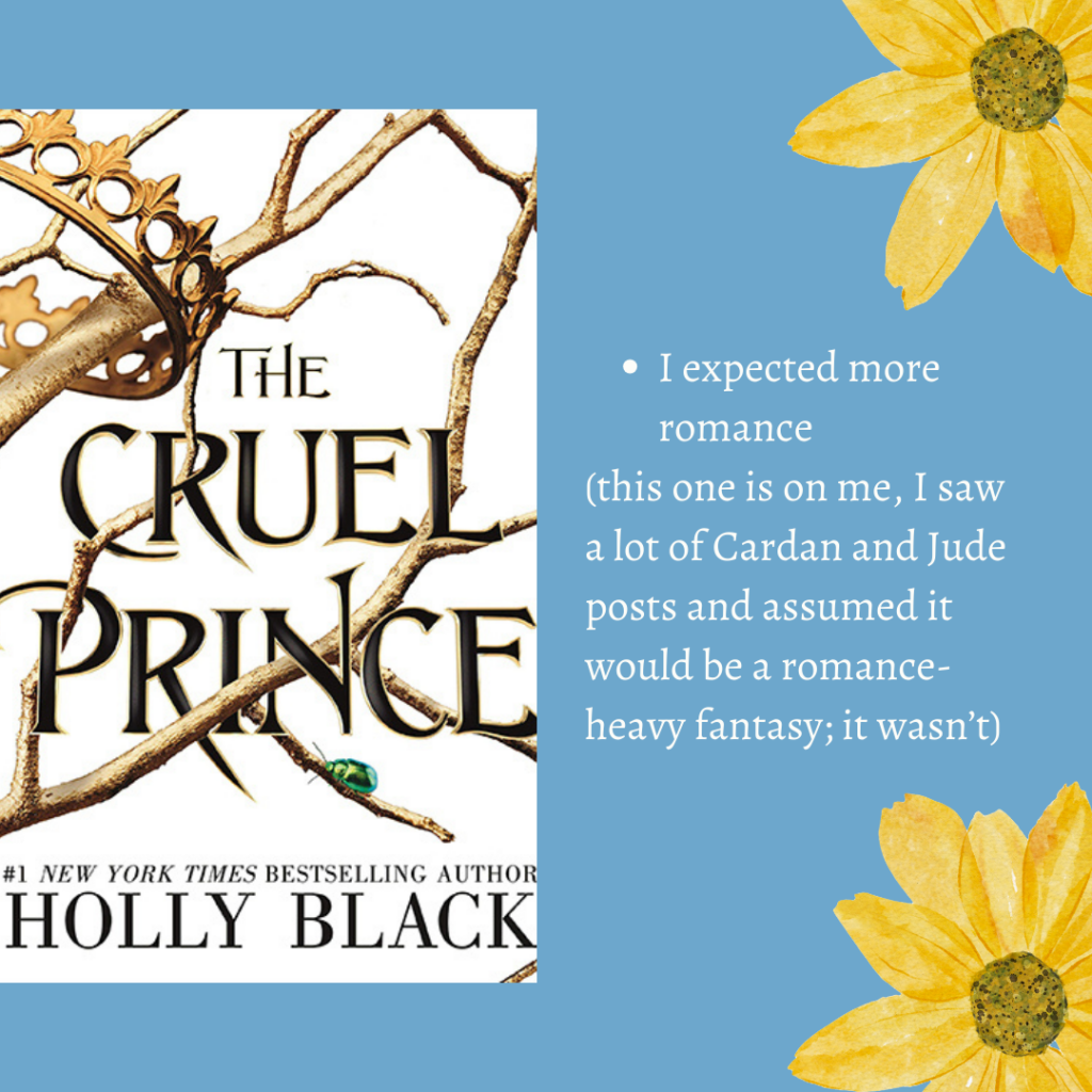 popular books I didn't like: cruel prince